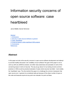 Information security concerns of open source software