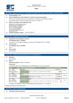 Dettol SECTION 1: IDENTIFICATION OF THE SUBSTANCE