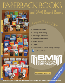 and BMI Bound Books - BMI Educational Services