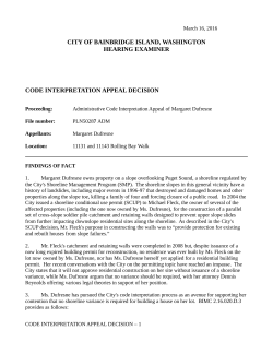 Dufresne Appeal Decision - City of Bainbridge Island