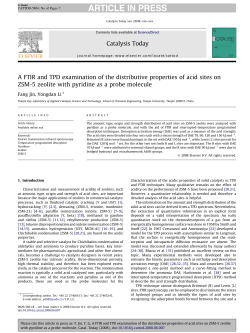 A FTIR and TPD examination of the distributive properties of acid