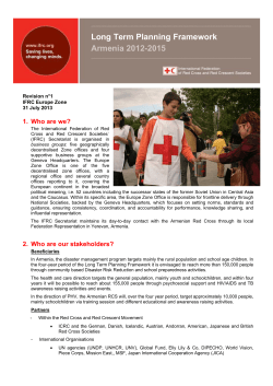 Long Term Planning Framework Armenia 2012-2015