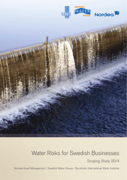 Read Water risks for Swedish businesses