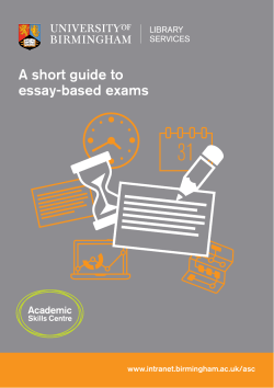 A short guide to essay-based exams