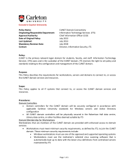 CUNET Domain Connectivity