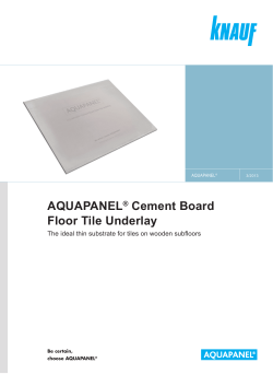 AQUAPANEL Cement Board Floor Tile Underlay