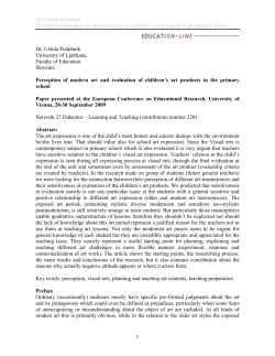 Dr. Uršula Podobnik: Perception of modern art