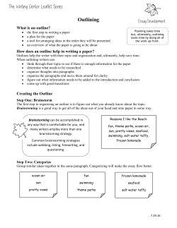 Outlining handout
