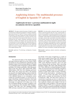 Anglicising leisure: The multimodal presence of English in Spanish