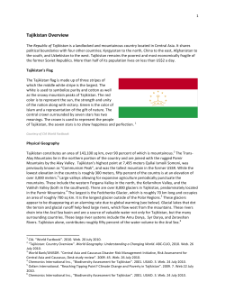 Tajikistan Overview