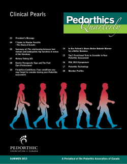 Elastic Therapeutic Tape and the Foot Care Professional