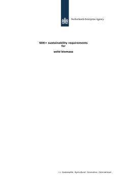 SDE+ sustainability requirements for solid biomass