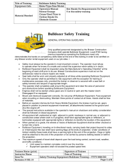 Bulldozer Safety Training