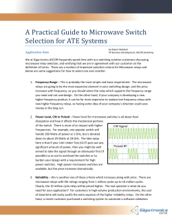 Practical Guide to Microwave Switch Selection for ATE - Giga