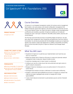CA Spectrum® r9.4: Foundations 200