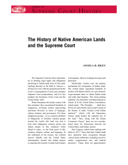 The History of Native American Lands and the