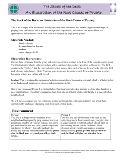 The Stack of the Deck Illustration of Root Causes activity