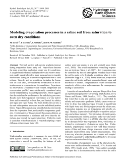 Modeling evaporation processes in a saline soil from saturation to