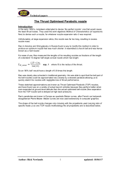 The thrust optimised parabolic nozzle