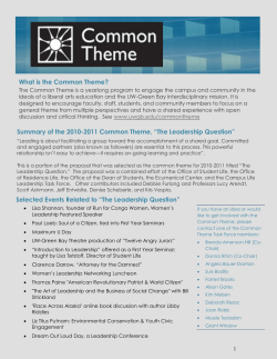 Common Theme Newsletter  - UW