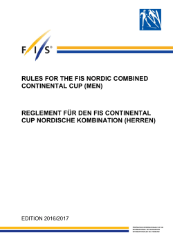 rules for the fis nordic combined continental cup (men)