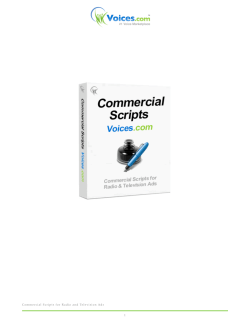 Commercial Scripts For Radio And Television Ads