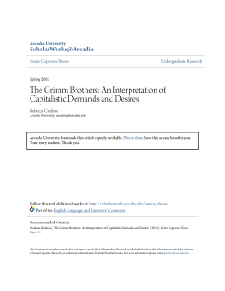 The Grimm Brothers: An Interpretation of Capitalistic Demands and