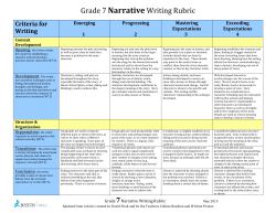Gr7 Narrative rubric