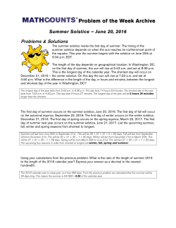 Problem of the Week Archive