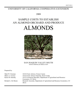 almonds - Cost Studies