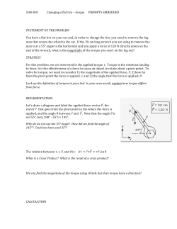 1J40-001 Changing a flat tire – torque PROMPTS EMBEDDED