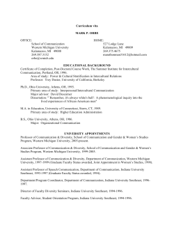 Curriculum vitae - Western Michigan University