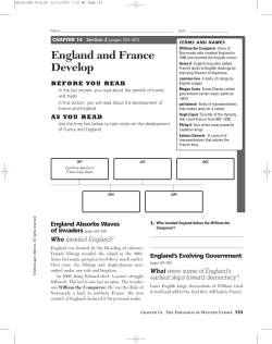 England and France Develop