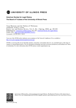 American Society for Legal History The Board of