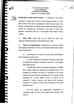 Police Sub Inspector( Unarmed) Class