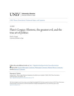 Rhetoric, the greatest evil, and the true art of politics