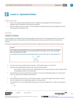 Lesson 4: Equivalent Ratios