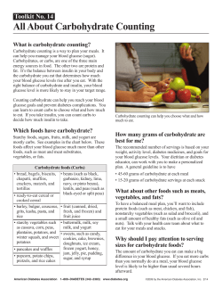 All About Carbohydrate Counting - Diabetes Pro
