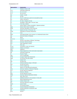 Handytankers K/S Abbreviation list http://handytankers.com 1