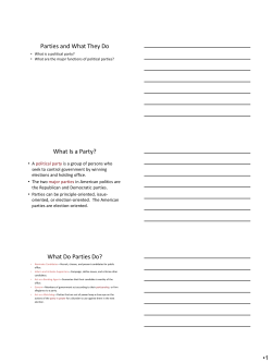 Parties and What They Do