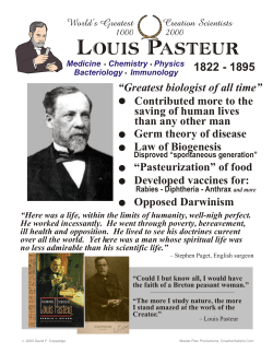 Louis Pasteur - Creation Safaris