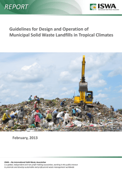 Guidelines for Design and Operation of Municipal Solid Waste