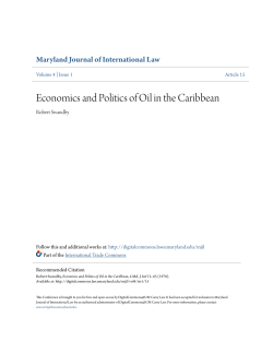 Economics and Politics of Oil in the Caribbean