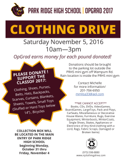 clothing drive - Park Ridge High School