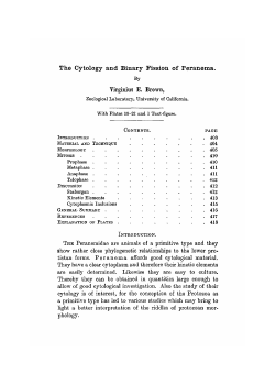 The Cytology and Binary Fission of Peranema.