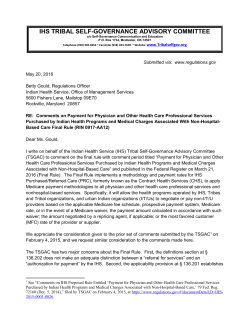 May 20, 2016 - Tribal Self