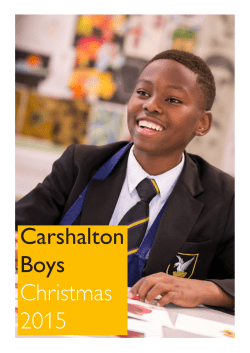 Christmas 2015 - Carshalton Boys Sports College