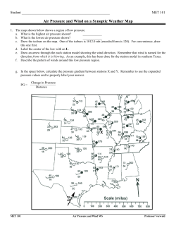 Air Pressure and Wind on a Synoptic Weather Map worksheet.