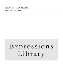 Expressions and Functions documentation