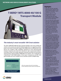t-berd&reg;/mtS-8000 40/100 G transport module